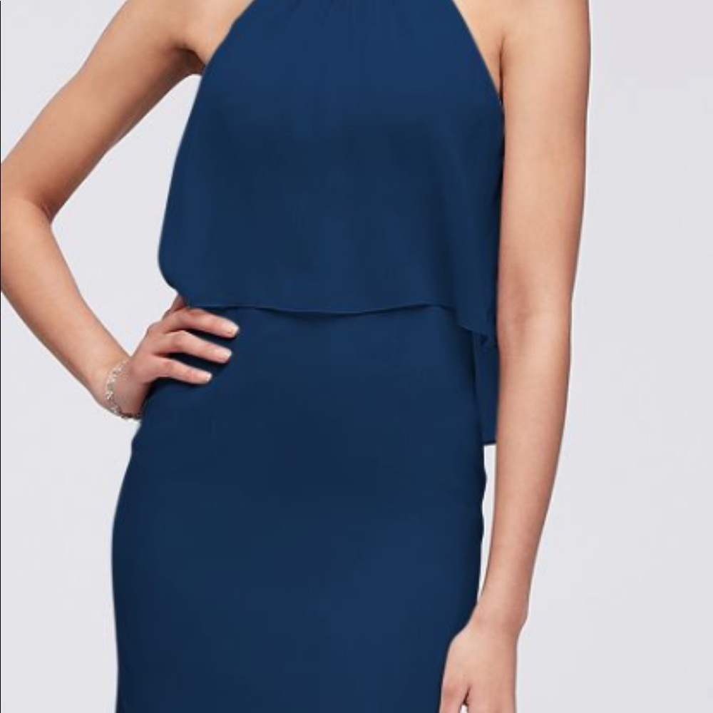 NWT David’s Bridal Navy Marine Bridesmaid Dress